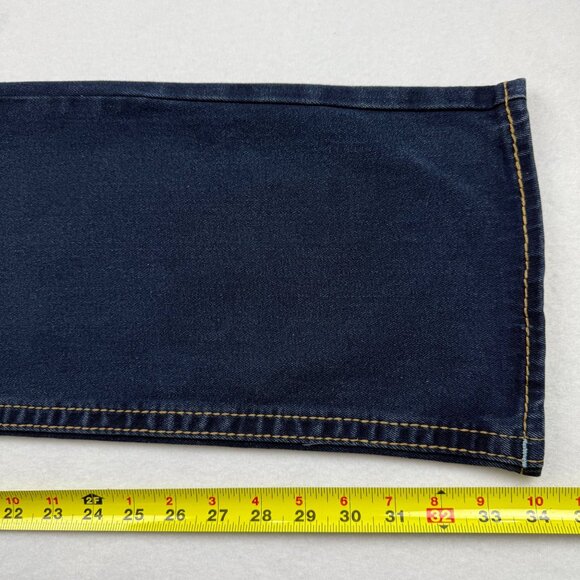 True Religion Men Ricky Stretch Relaxed Straight Big T Dark Blue Jeans 36x34 NWT - Picture 13 of 13
